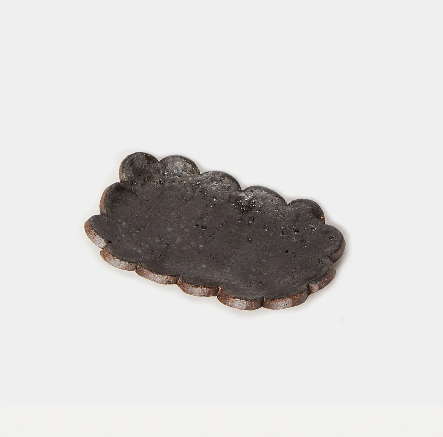 Small Dark Brown Scalloped Dish by Stephanie Dawn Matthias (SDM)
