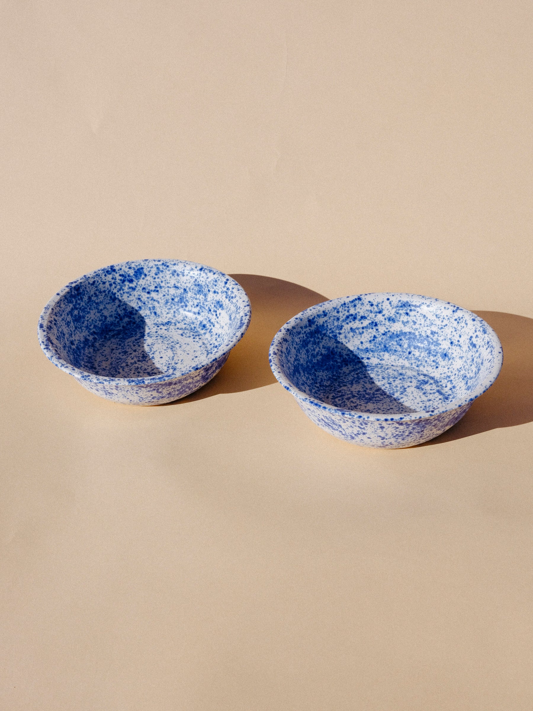 Tephra Blue Splatter Bowls by Salamat Ceramics