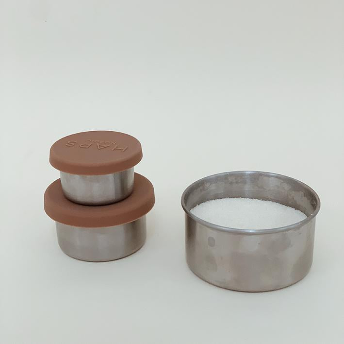 The Steel Trio Containers in Terracotta by Haps Nordic