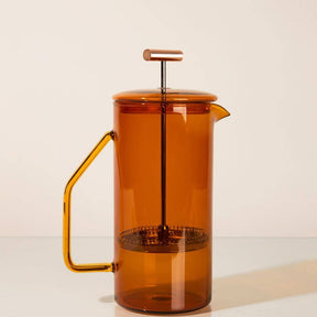 The amber glass french press by Yield