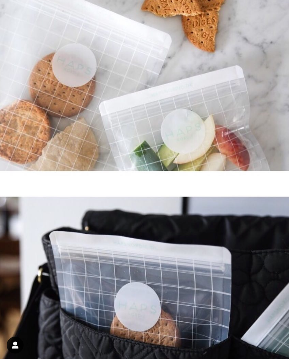3-Pack of Small Checked Snack Bag by Haps Nordic