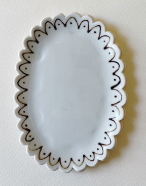 Chestnut Scallop Trinket Dish