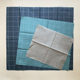Beeswax Cotton Wraps in Cool Check by Haps Nordic