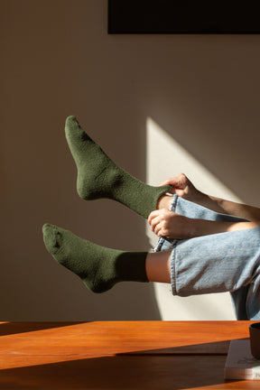 Forest Green Cloud Socks by Le Bon Shoppe
