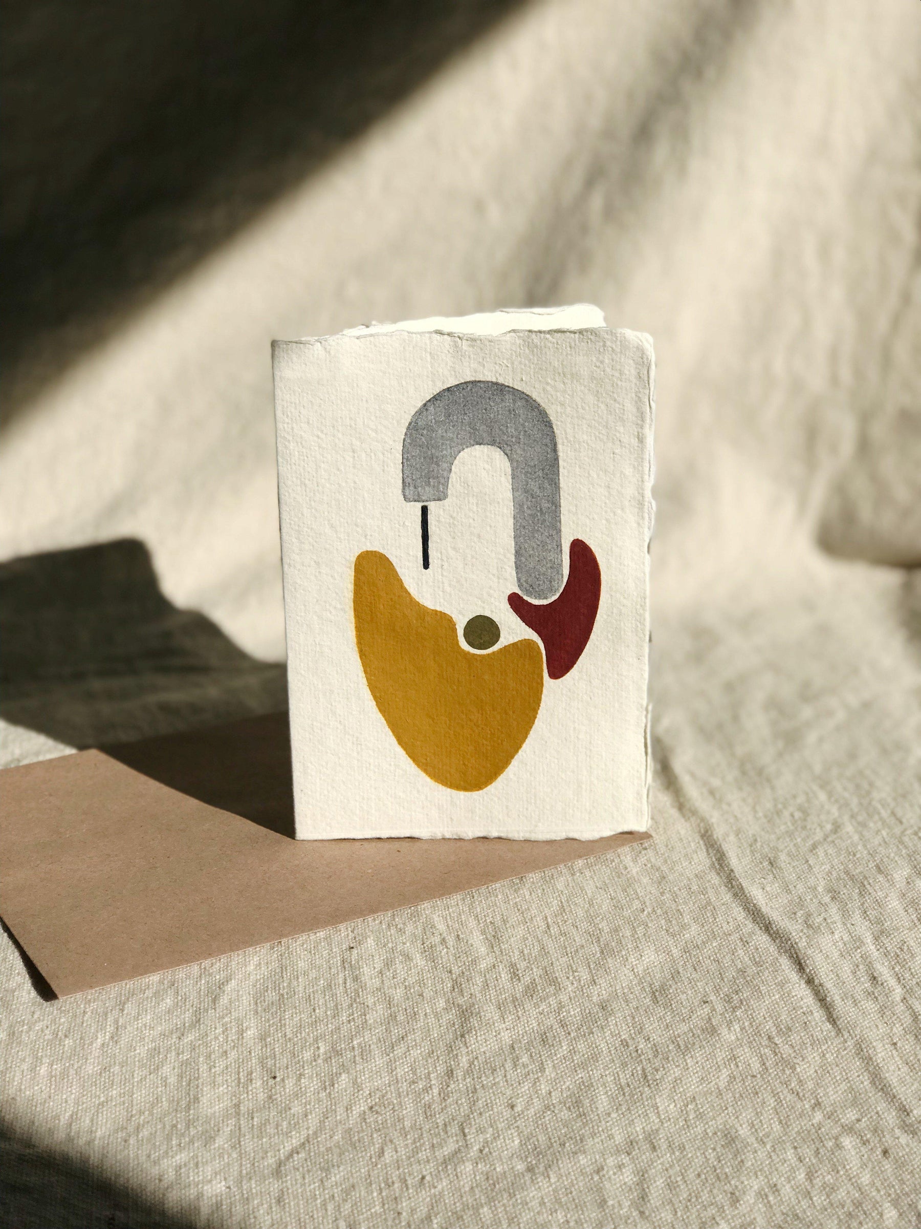 Geometric Hand Painted Card with Envelope | H.SMITH