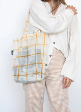 Gold Grid Bio-Knit Market Tote by Junes