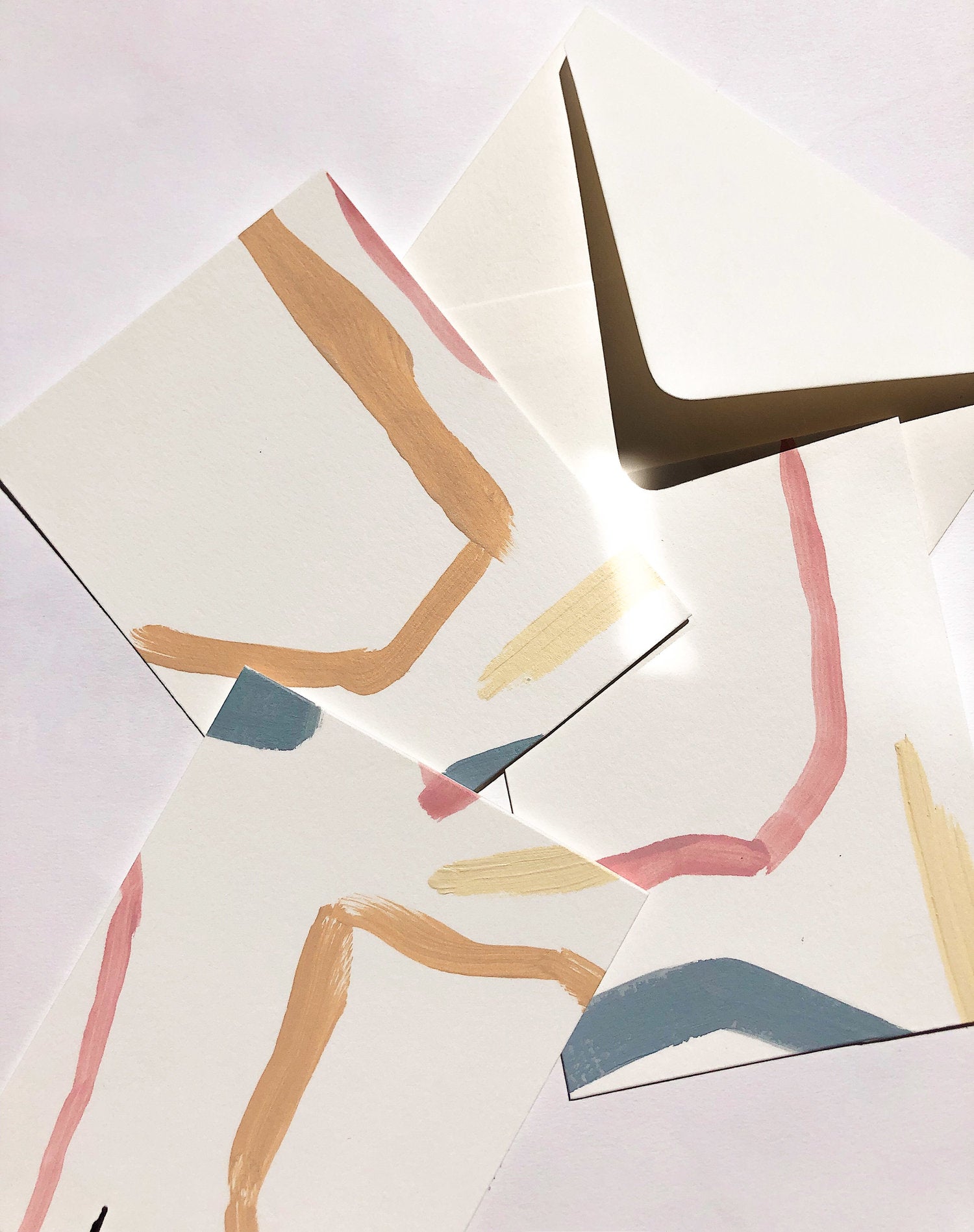 Minimal Painted Notecard Set by Wilde House Paper