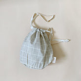 Oyster Grey Check Small Multi Bag by Haps Nordic