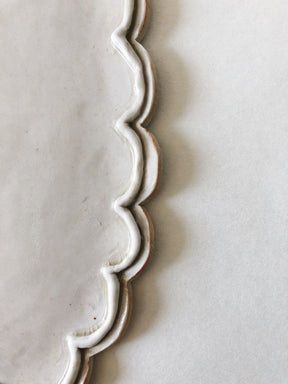 The Scalloped White Platter by Stephanie Dawn Matthias (SDM)