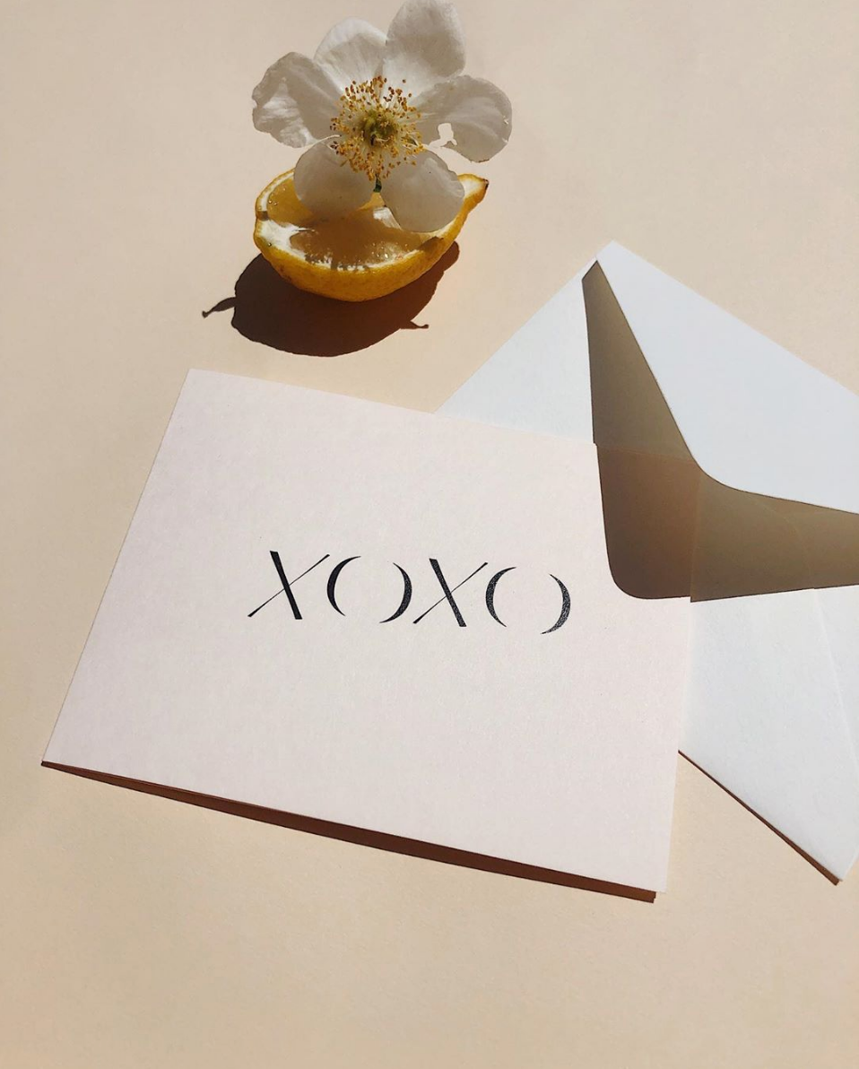 XOXO Note Card by Wilde House Paper
