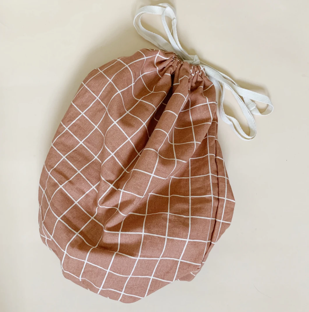 Warm Terracotta Check Large Multi Bag by Haps Nordic