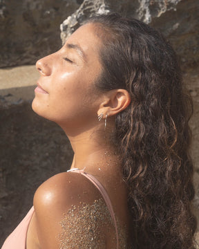 Small Sea Fan and Shoreline Earrings by Moneh Brisel