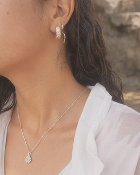 Small Shoreline Earrings in Silver by Moneh Brisel Jewelry