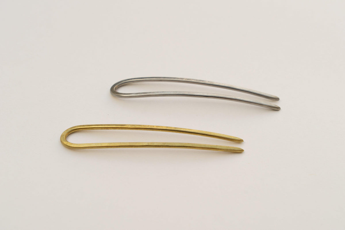 Brass and Silver Mini Hair Pins by CA Makes | H. SMITH