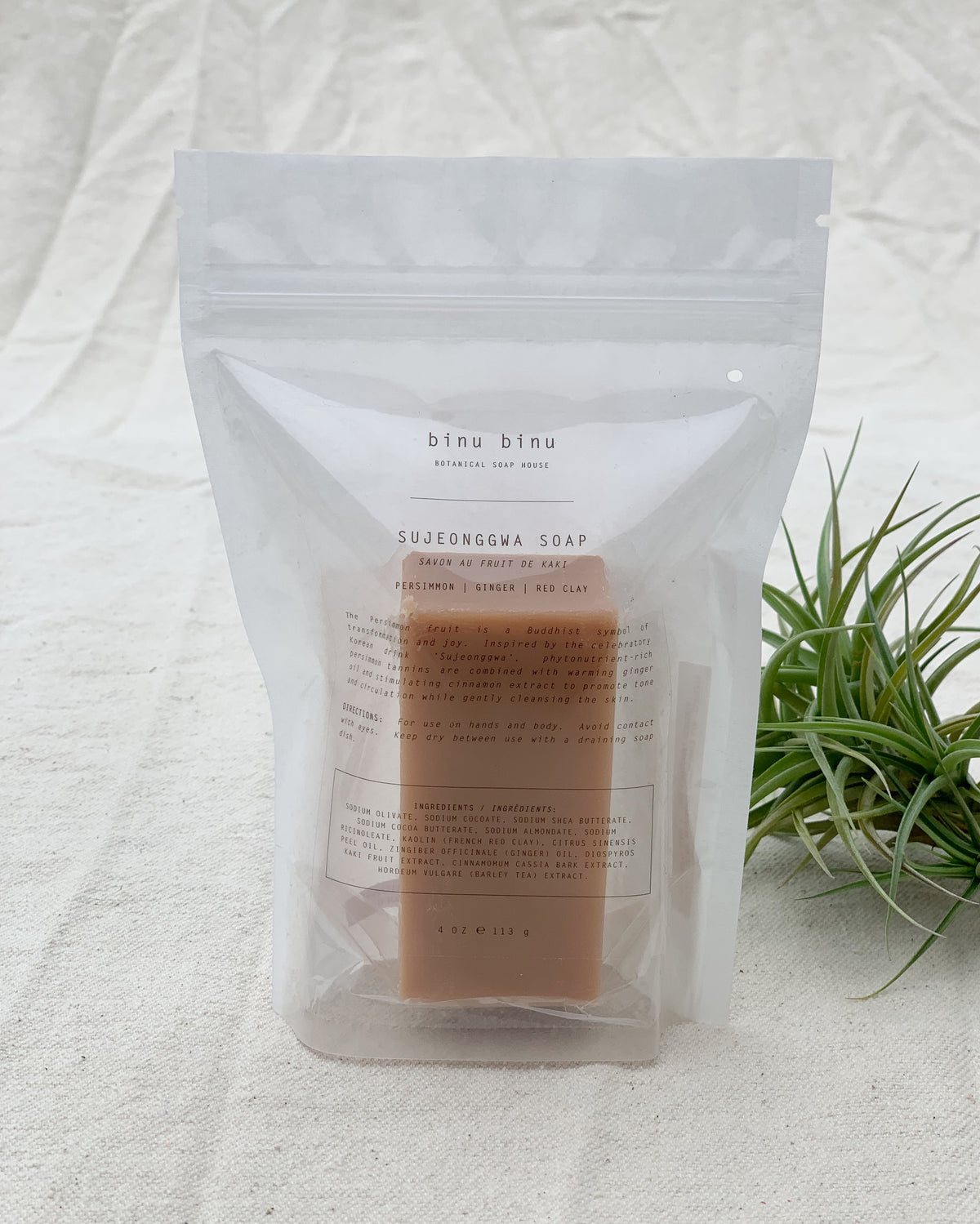 Sujeonggwa Soap in Binu Binu Packaging
