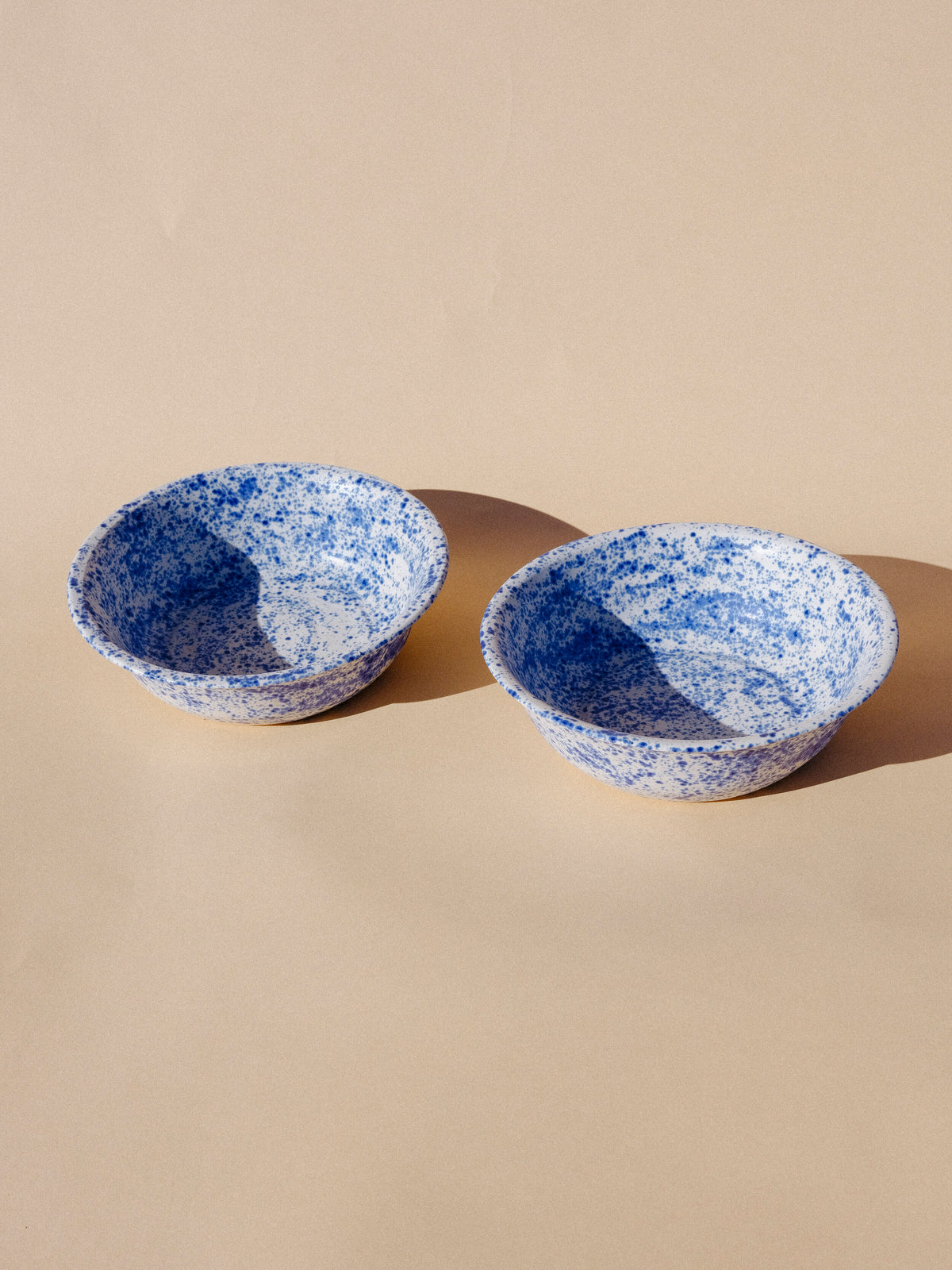 Tephra Blue Splatter Bowls by Salamat Ceramics