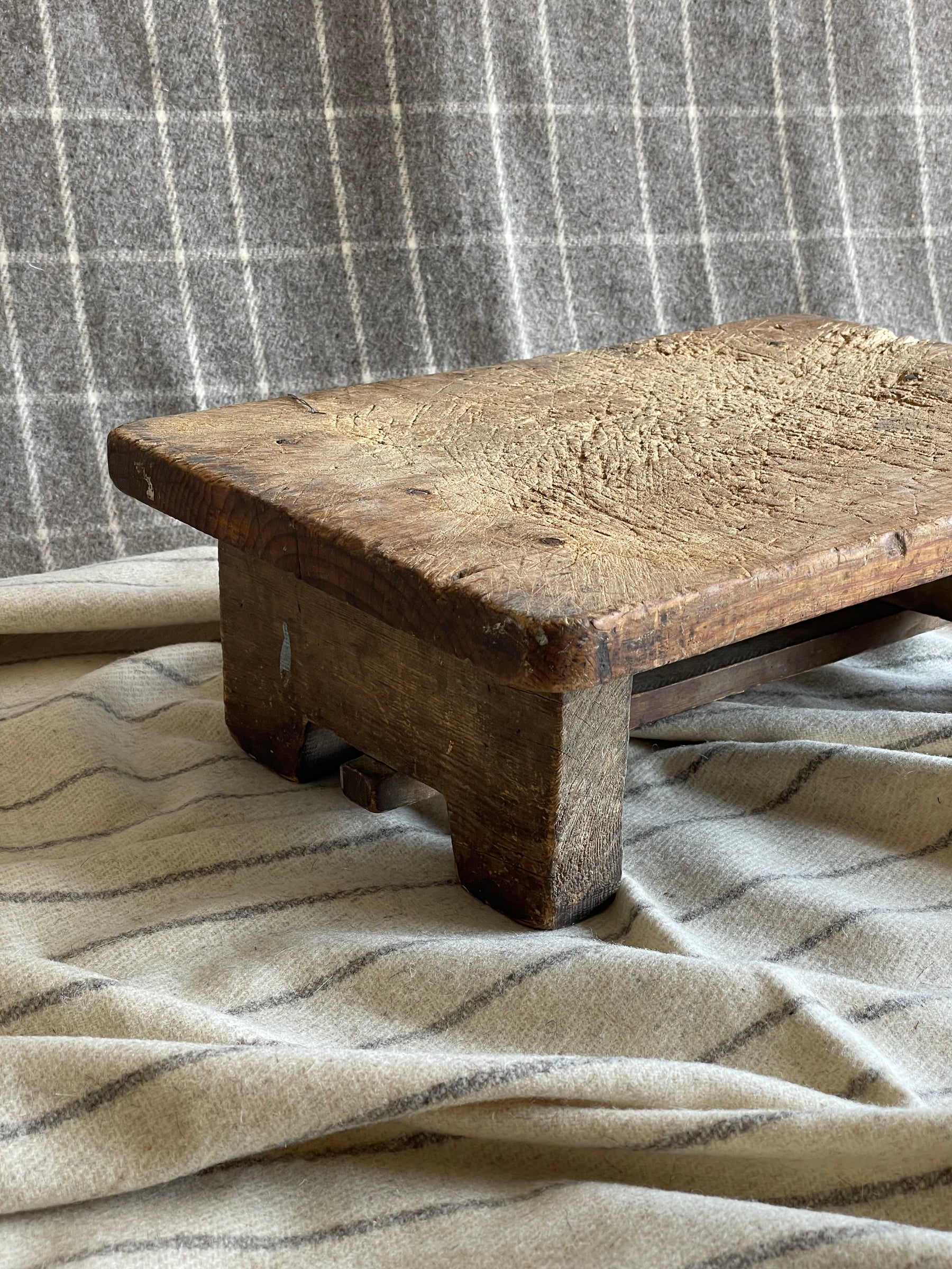 Vintage Cutting Block with Feet