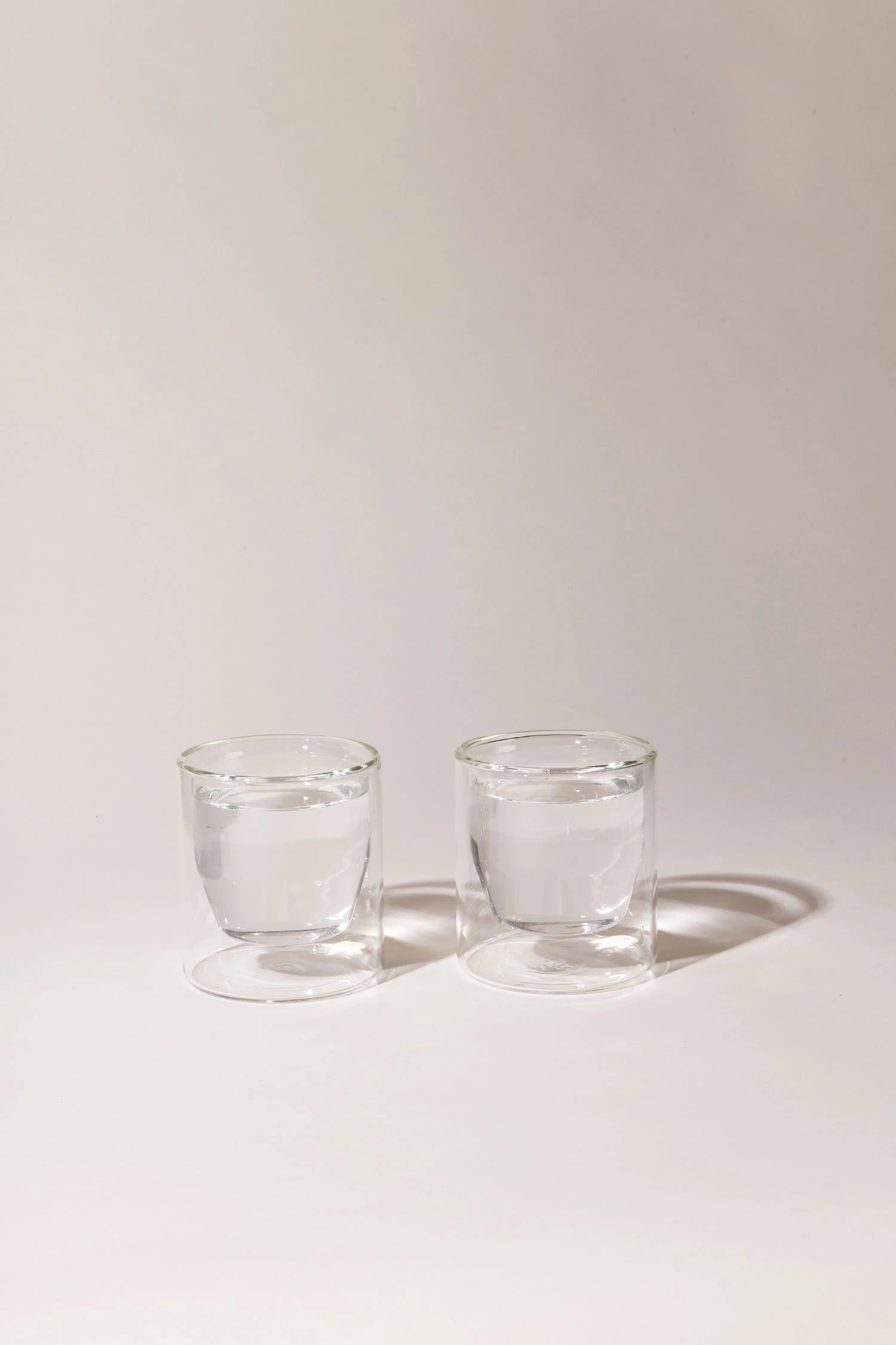 Clear Double Wall Glass Tumbler Set of Two by Yield Design Co