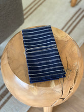 Blue Stripe Linen Napkin Set by Domecil