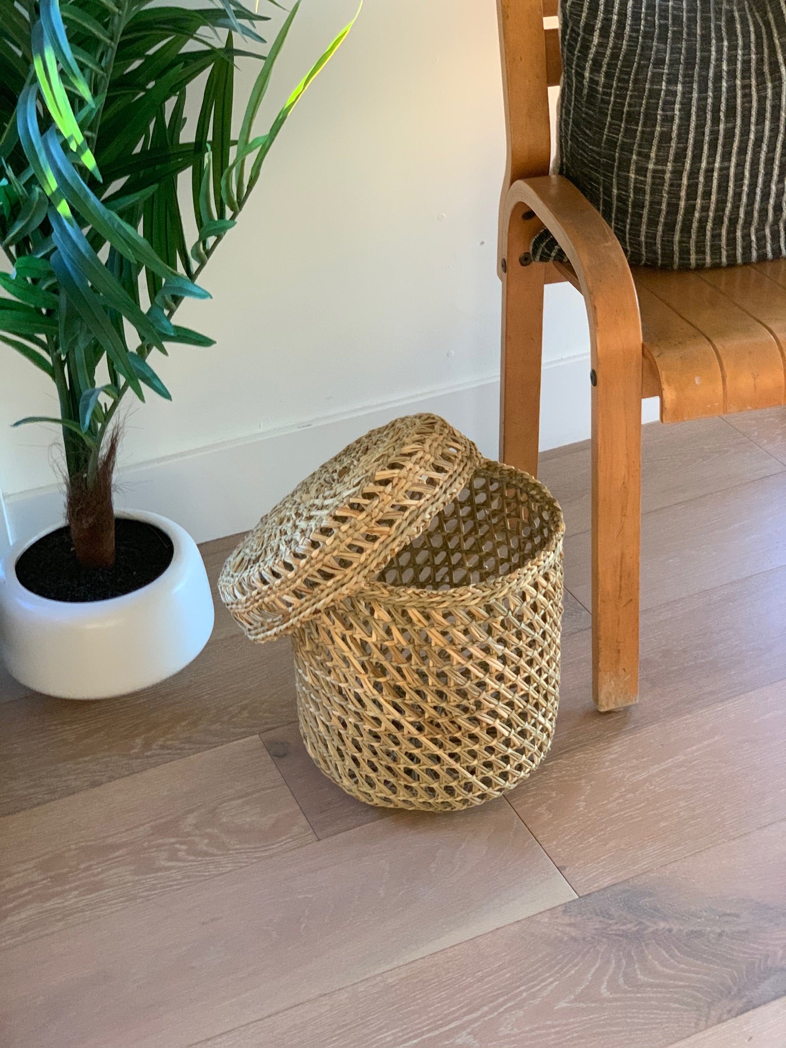 Chilote Woven Basket with Lid by Domecil