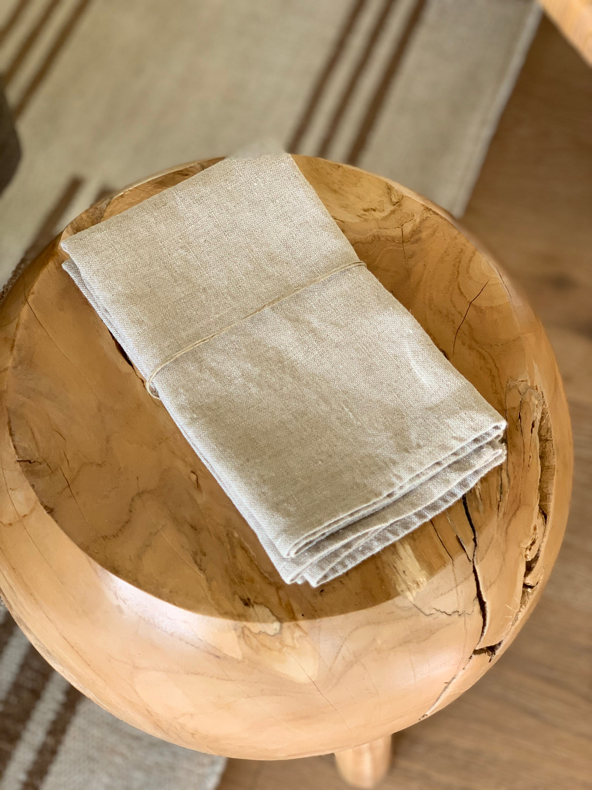 Oatmeal Linen Napkin Set by Domecil