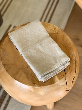 Oatmeal Linen Napkin Set by Domecil