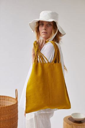 The Textile Tote in Turmeric by Worn